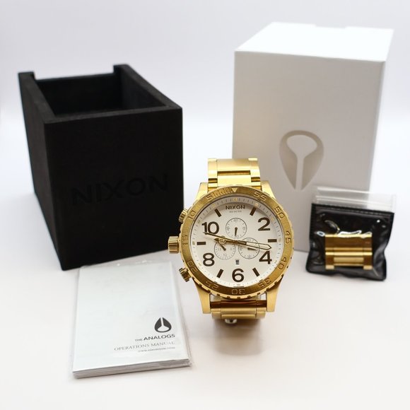 NIXON- Gorgeous 51-30 Goldielocks! SO FRESH NWOT- Full Set - Extra Links & Sexy! - Picture 2 of 15